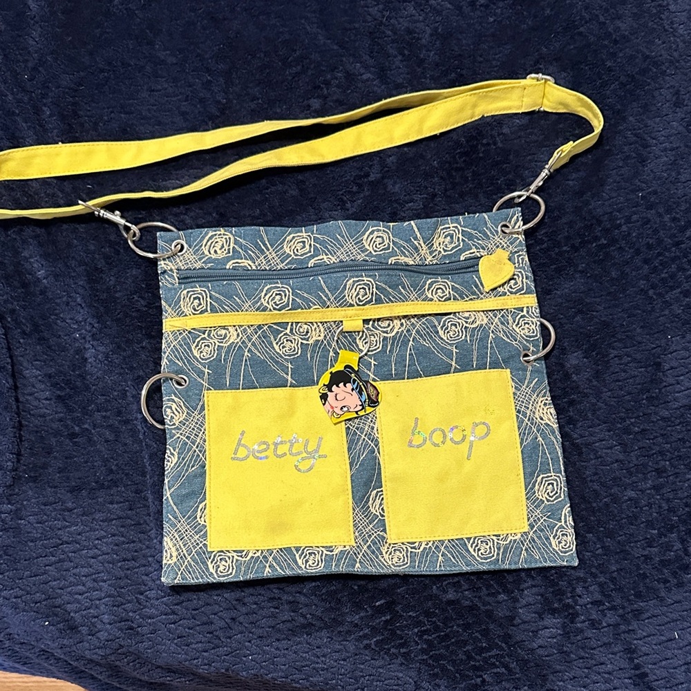 Betty Boop Blue and Yellow Kids Bag